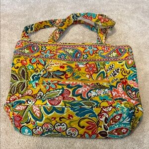 Vera Bradley Yellow and Blue Floral Tote